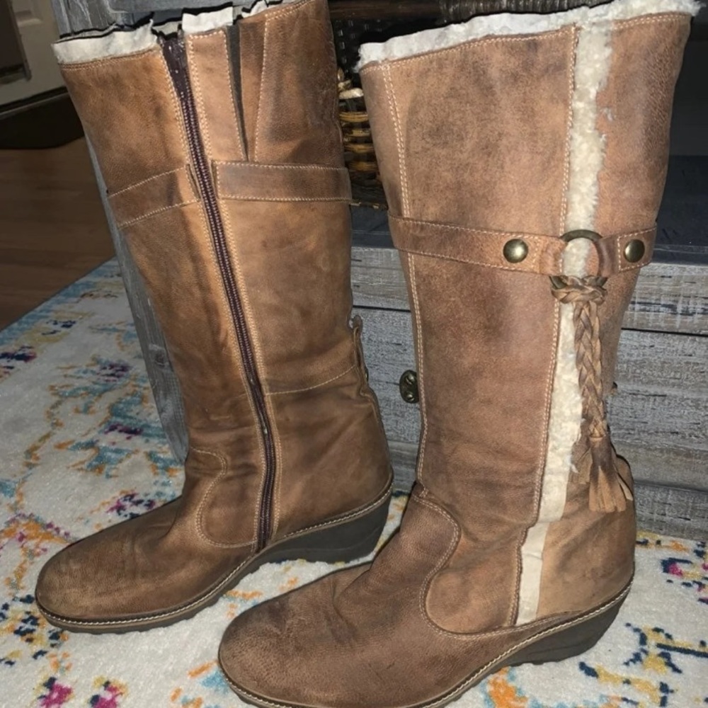 Tall Brown Winter Boots
